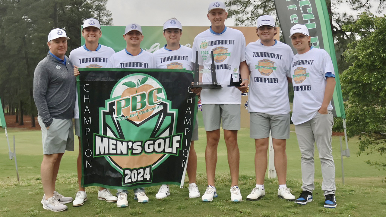 The UNG men's golf team earned its first Peach Belt Conference championship in dominant fashion from April 19-21 at Forest Hills Golf Club in Augusta, Georgia. 